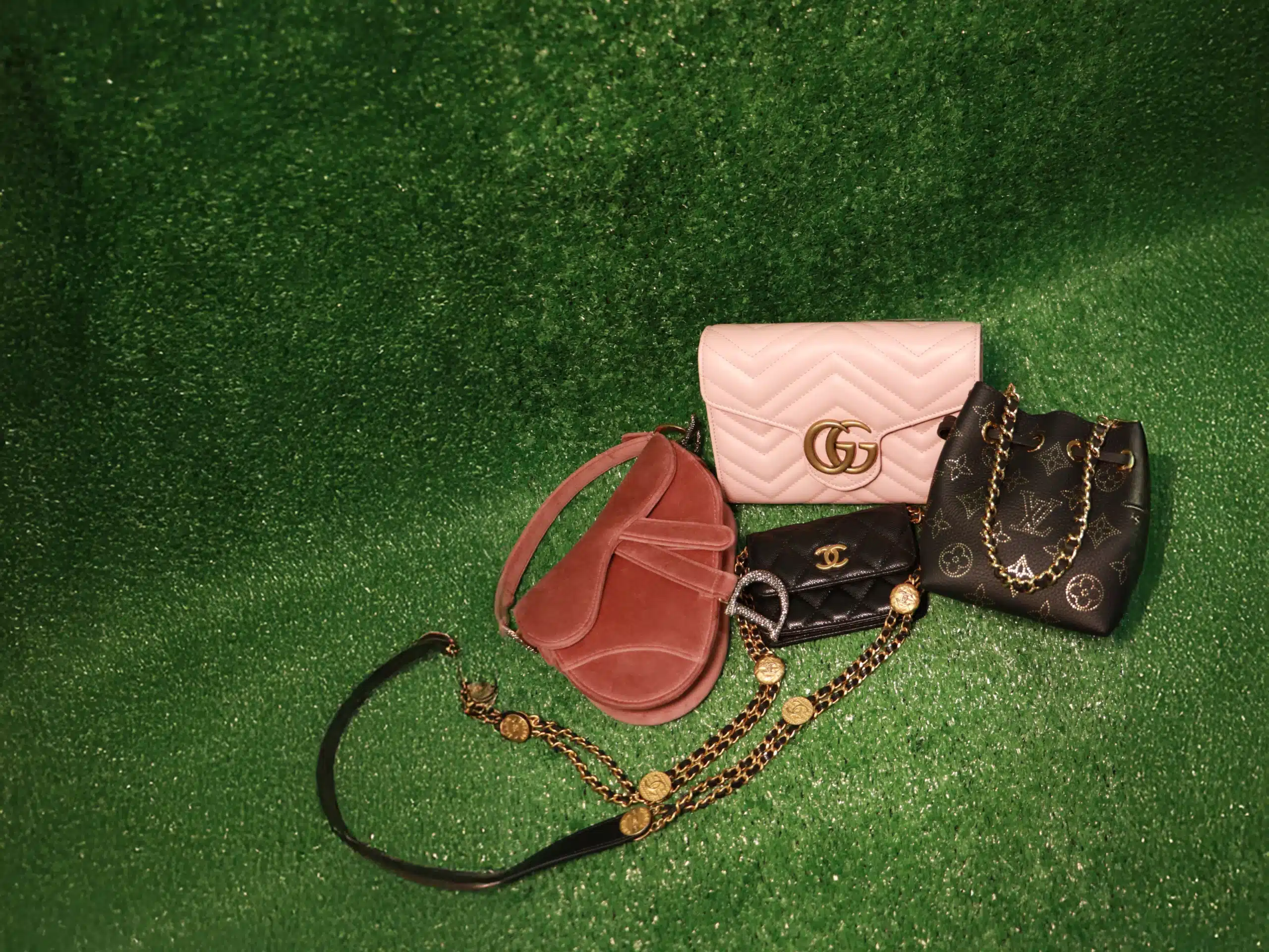 Pre-owned luxury bags featured in an EcoRing auction